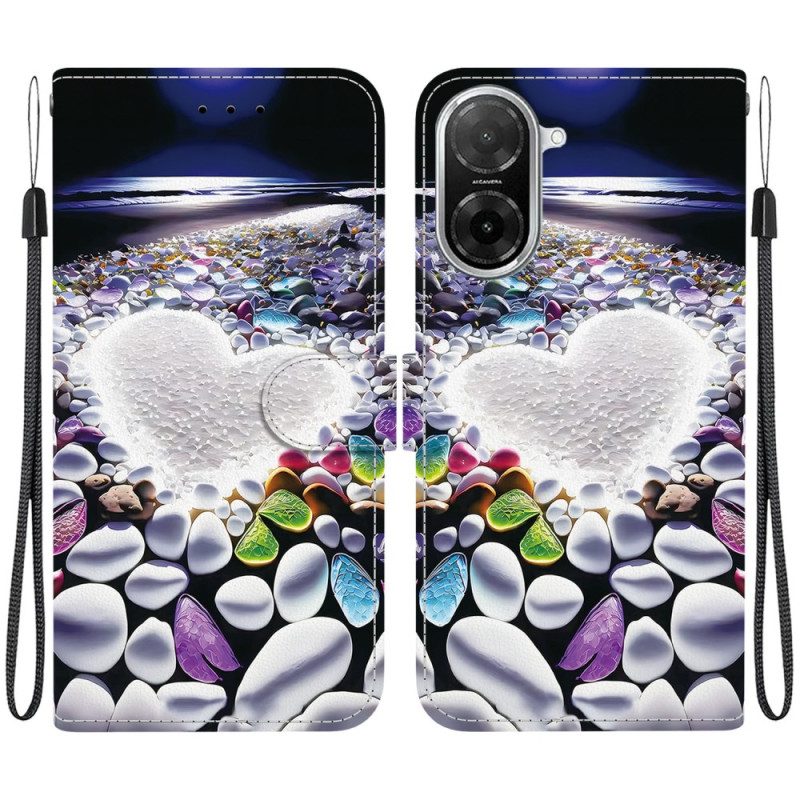 Lederhüllen Poco C71 Weißes Herz