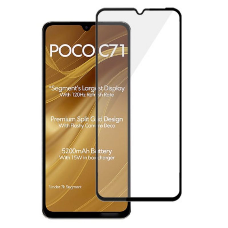 Vollflächiger Displayschutz Aus Gehärtetem Glas Für Poco C71 Mocolo