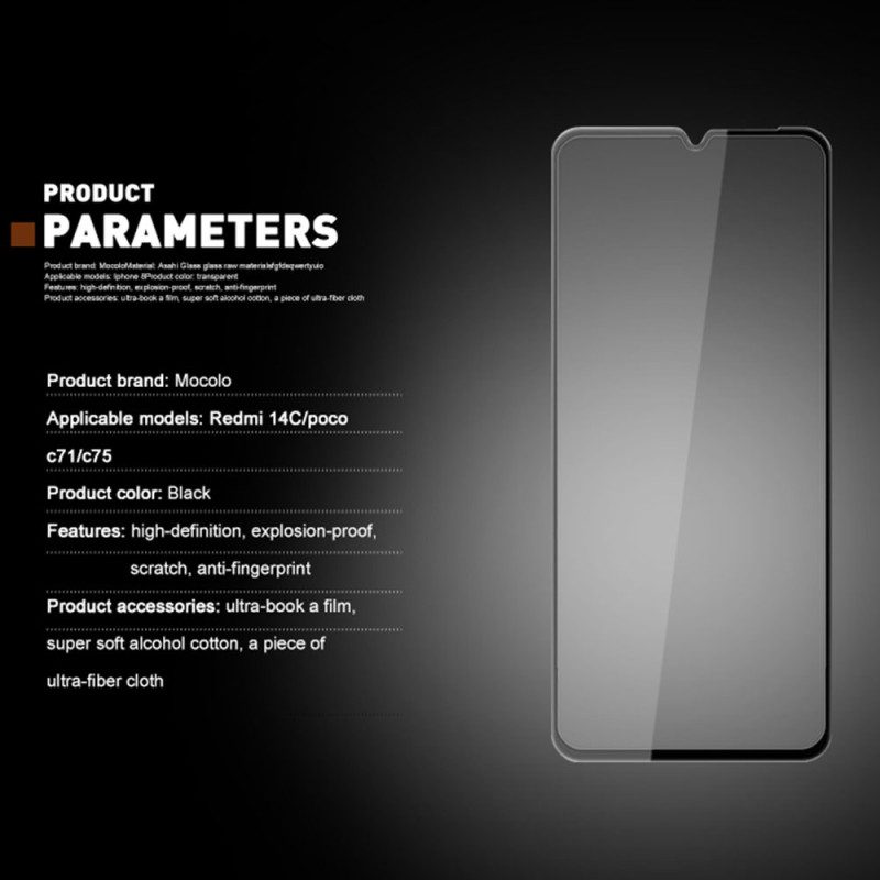 Vollflächiger Displayschutz Aus Gehärtetem Glas Für Poco C71 Mocolo