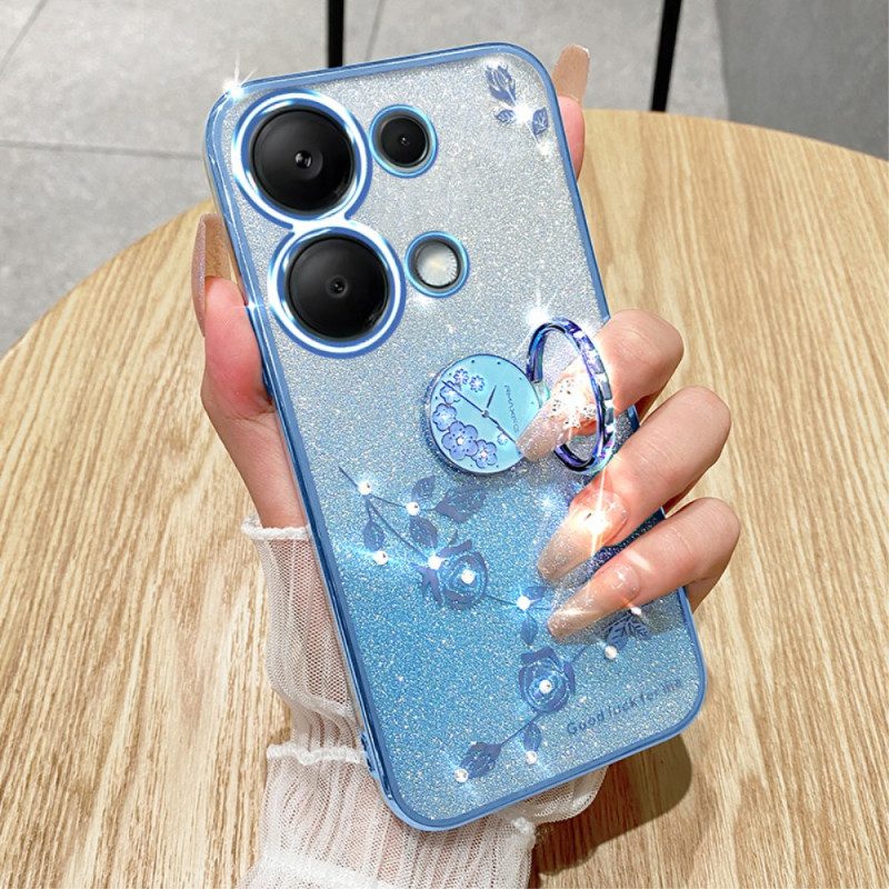 Hülle Für Xiaomi Redmi Note 13 Pro 5g Ringhalter Aus Glitzer Und Strass