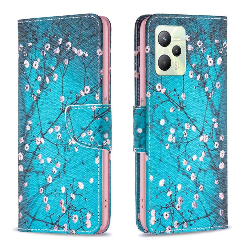 Lederhüllen Für Realme C35 Blühender Baum