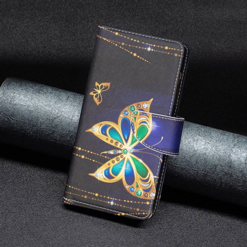 Flip Case Für iPhone 14 Pro Brieftasche Schmetterlings-geldbörse