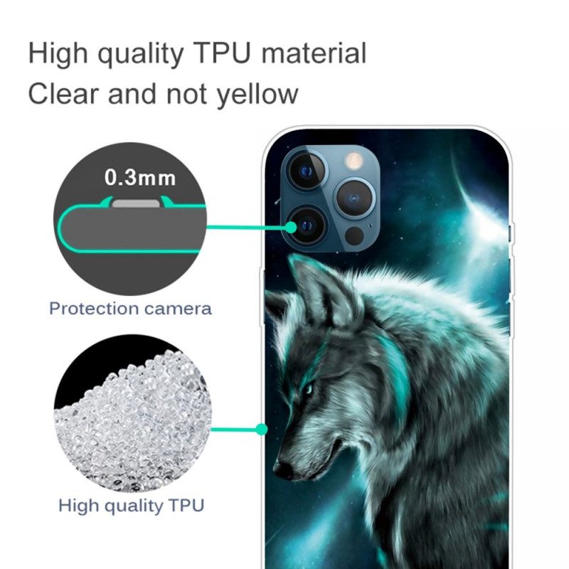 Hülle Für iPhone 14 Pro Deklinationen Wolf