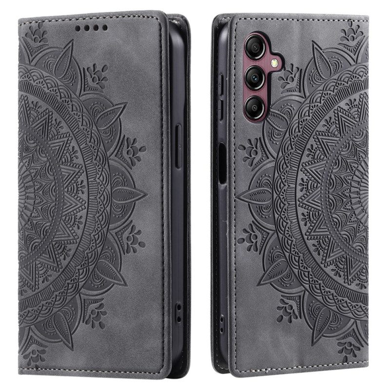 Flip Case Samsung Galaxy S25 5g Handyhülle Mandala-muster In Wildlederoptik