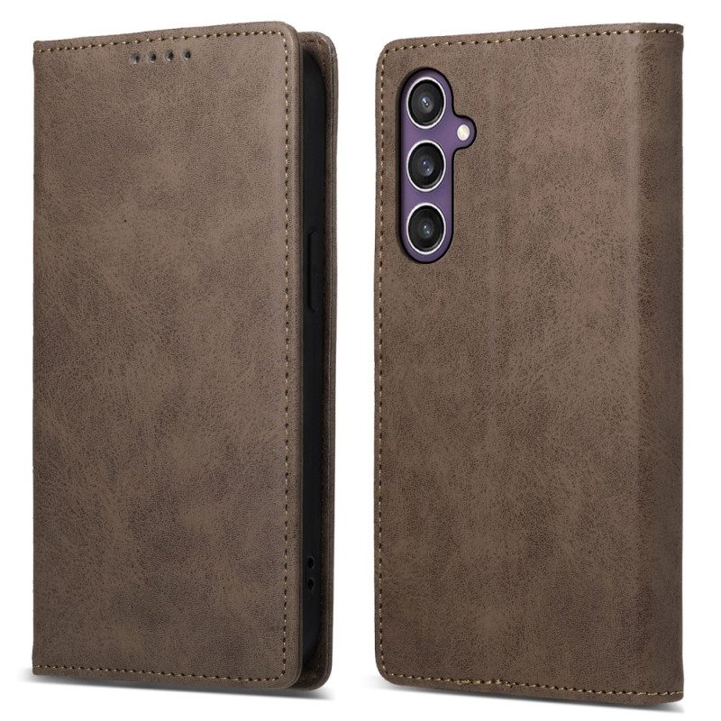 Flip Case Samsung Galaxy S25 5g Rfid-blockierender Lederlook