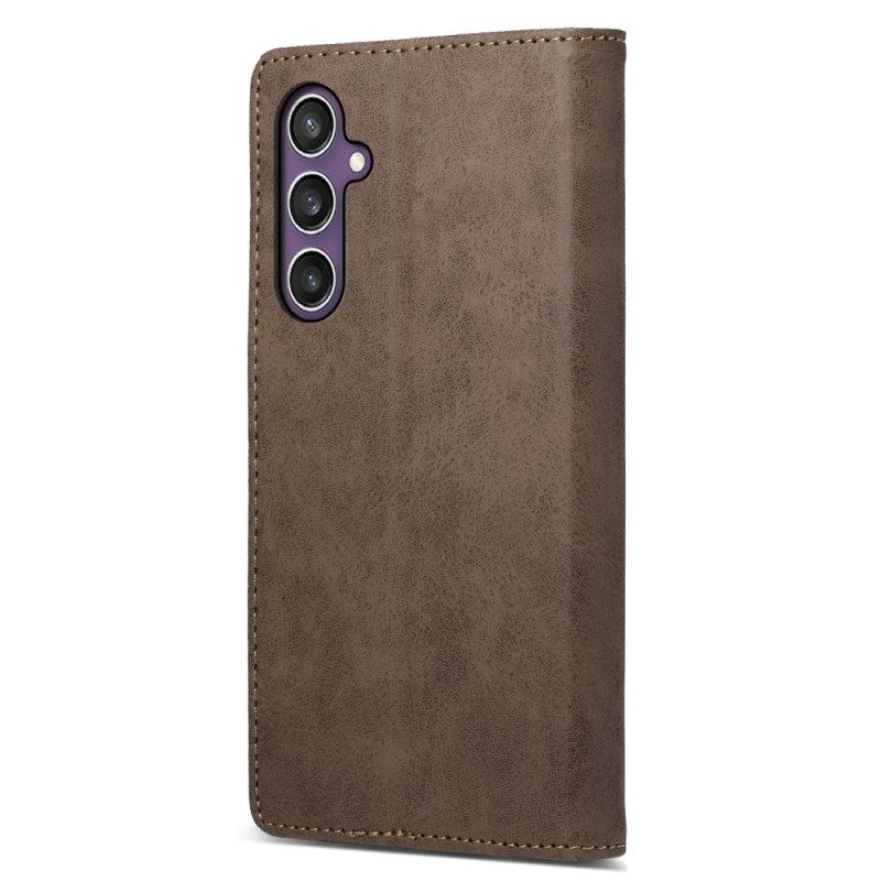 Flip Case Samsung Galaxy S25 5g Rfid-blockierender Lederlook