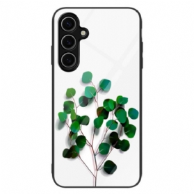 Hülle Für Samsung Galaxy S25 5g Grüne Blätter (sicherheitsglas)