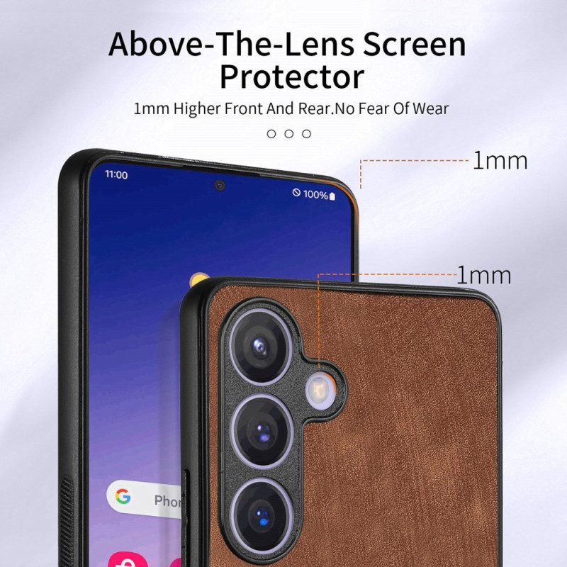 Hülle Für Samsung Galaxy S25 5g Kartenhalter Und Ring In Lederoptik