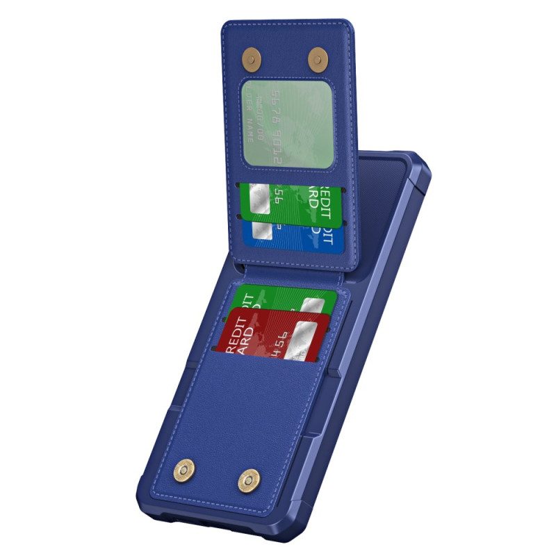 Hülle Für Samsung Galaxy S25 5g Kartenhalter Und Ständer In Metallic-optik