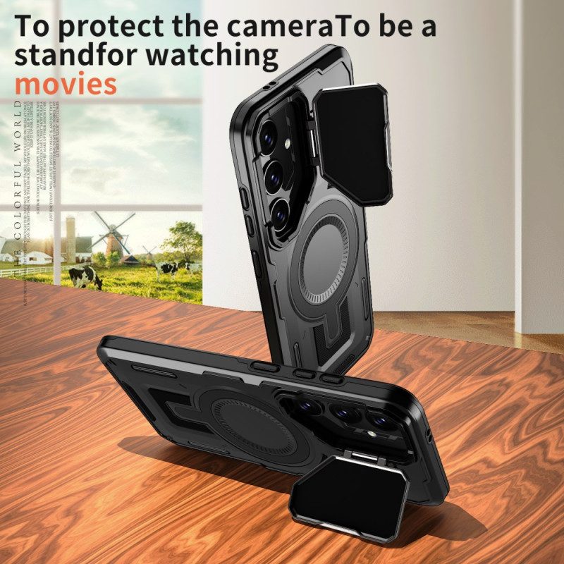 Hülle Für Samsung Galaxy S25 5g Magsafe-kompatible Halterung Und Objektivschutz