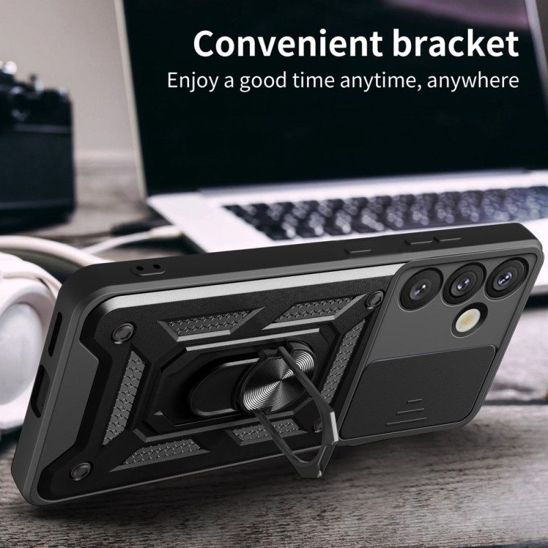 Hülle Für Samsung Galaxy S25 5g Schiebebare Kameraabdeckung Und Ständer