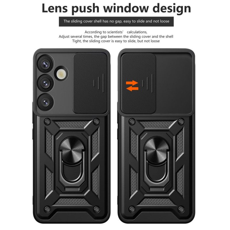 Hülle Für Samsung Galaxy S25 5g Schiebebare Kameraabdeckung Und Ständer