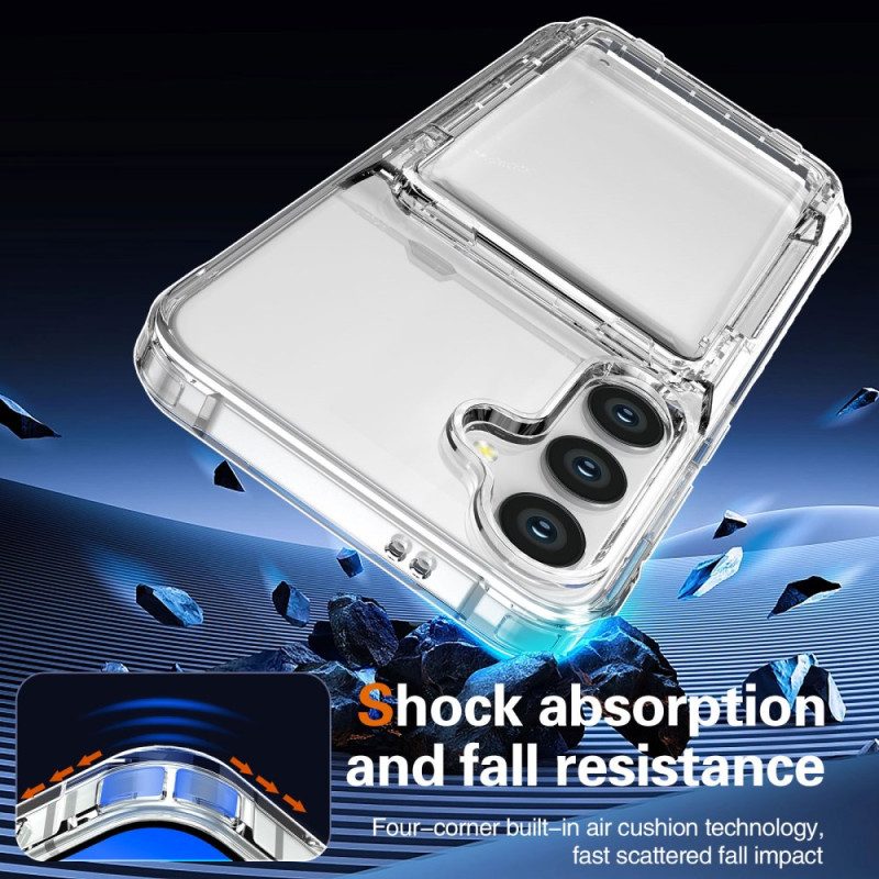 Hülle Für Samsung Galaxy S25 5g Transparent Mit Integriertem Kartenhalter