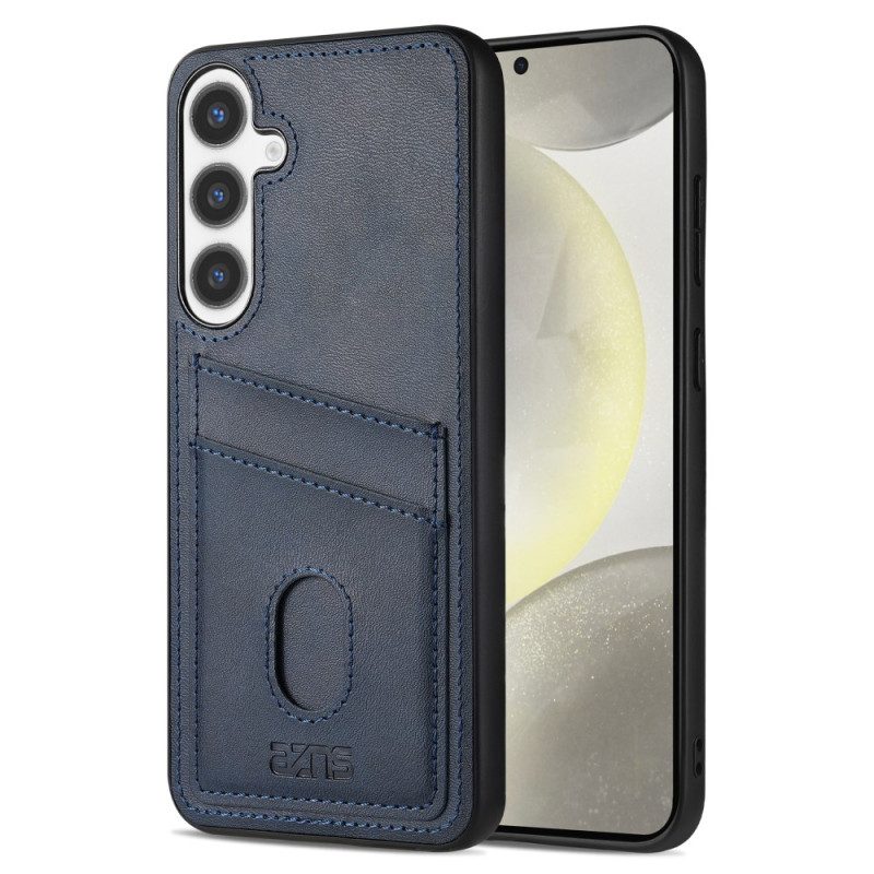 Hülle Samsung Galaxy S25 5g Handyhülle Kartenhalter Aus Strukturiertem Leder