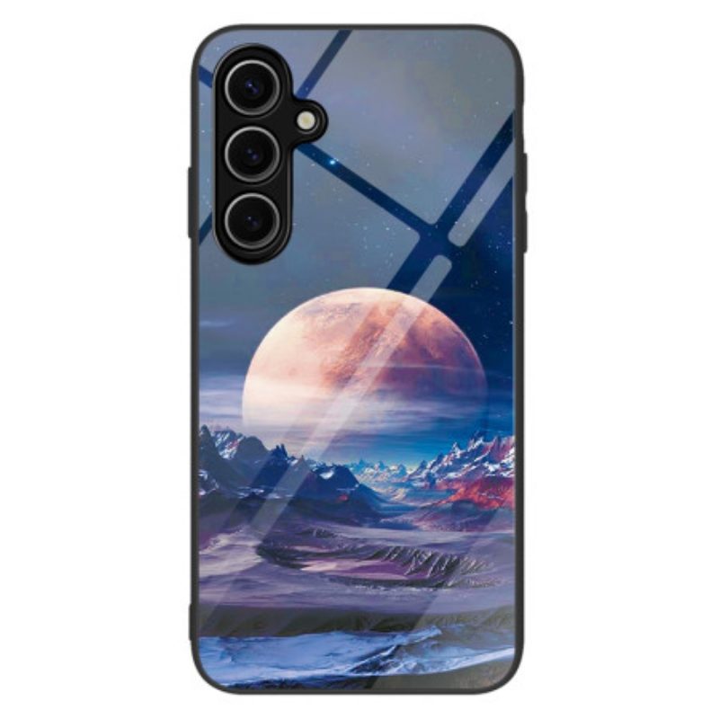 Hülle Samsung Galaxy S25 5g Weißer Planet (sicherheitsglas)