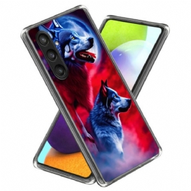 Hülle Samsung Galaxy S25 5g Zwei Wölfe