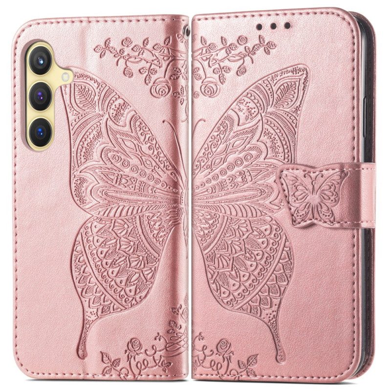 Lederhüllen Für Samsung Galaxy S25 5g Barockschmetterling