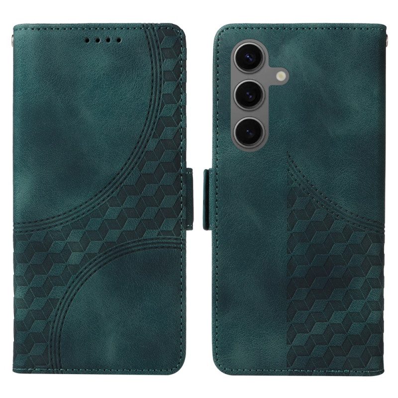 Lederhüllen Für Samsung Galaxy S25 5g Grafischer Rand