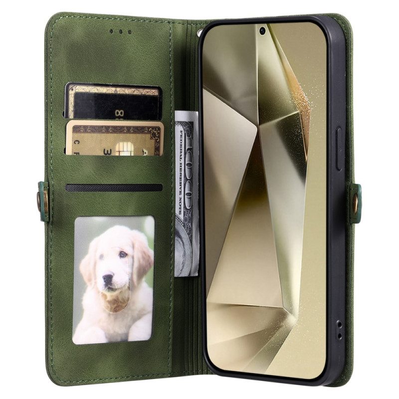 Lederhüllen Für Samsung Galaxy S25 5g Mandala-wildlederoptik