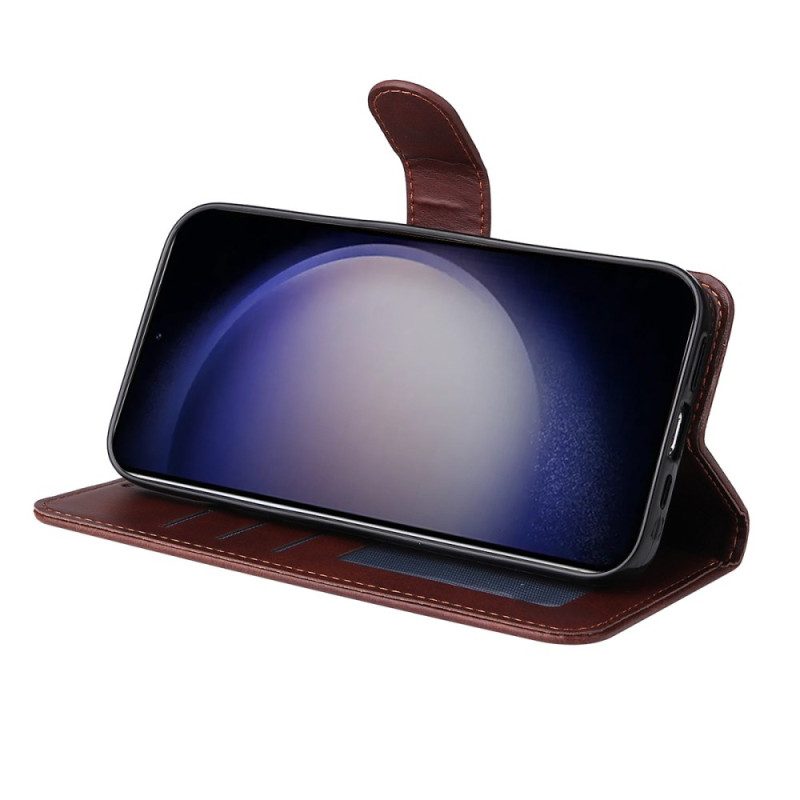 Lederhüllen Samsung Galaxy S25 5g Enkay Kunstleder Mit Displayschutz Aus Gehärtetem Glas