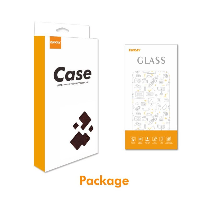 Lederhüllen Samsung Galaxy S25 5g Enkay Kunstleder Mit Displayschutz Aus Gehärtetem Glas