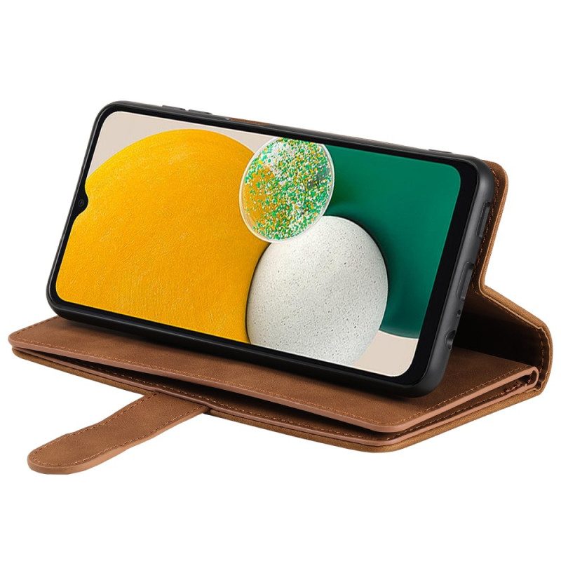 Lederhüllen Samsung Galaxy S25 5g Geldbörse Mit 9 Kartenfächern Und Umhängeband