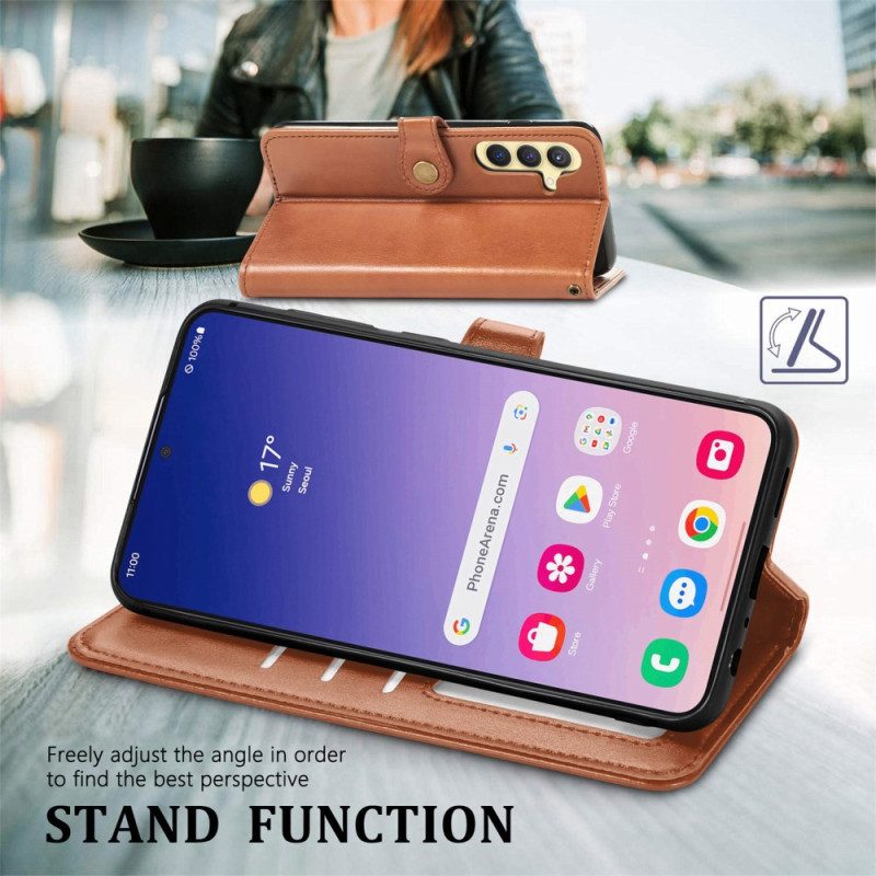 Lederhüllen Samsung Galaxy S25 5g Handyhülle Magnetverschluss