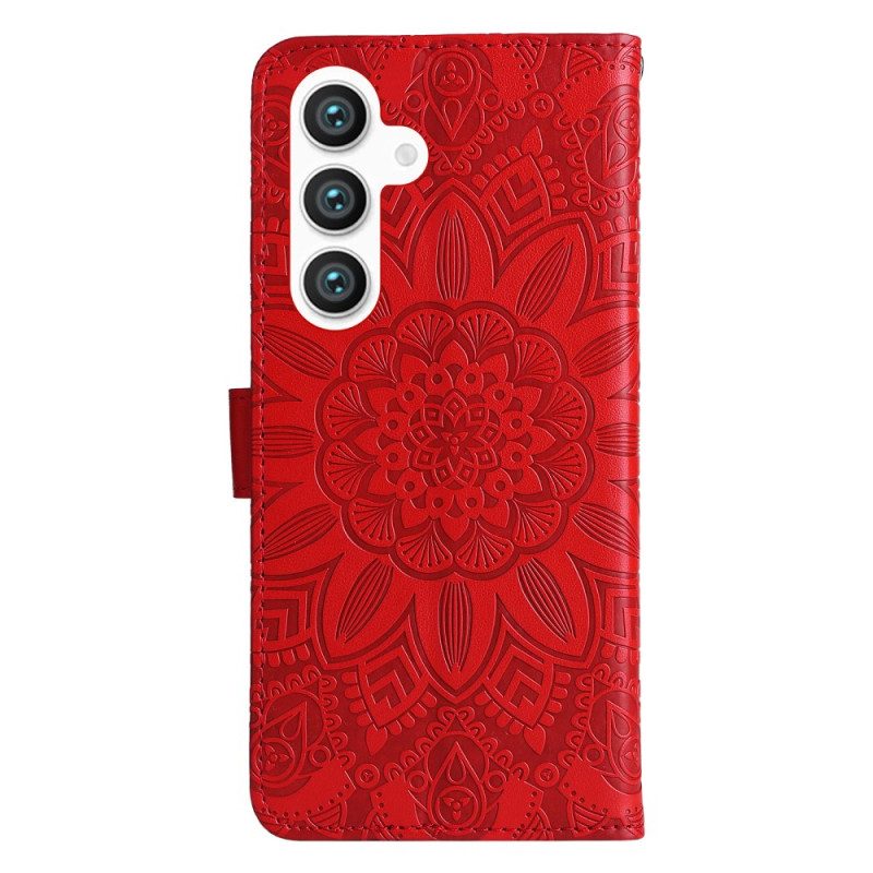 Lederhüllen Samsung Galaxy S25 5g Handyhülle Mandala-riemen