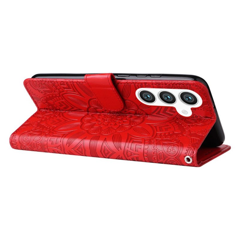 Lederhüllen Samsung Galaxy S25 5g Handyhülle Mandala-riemen