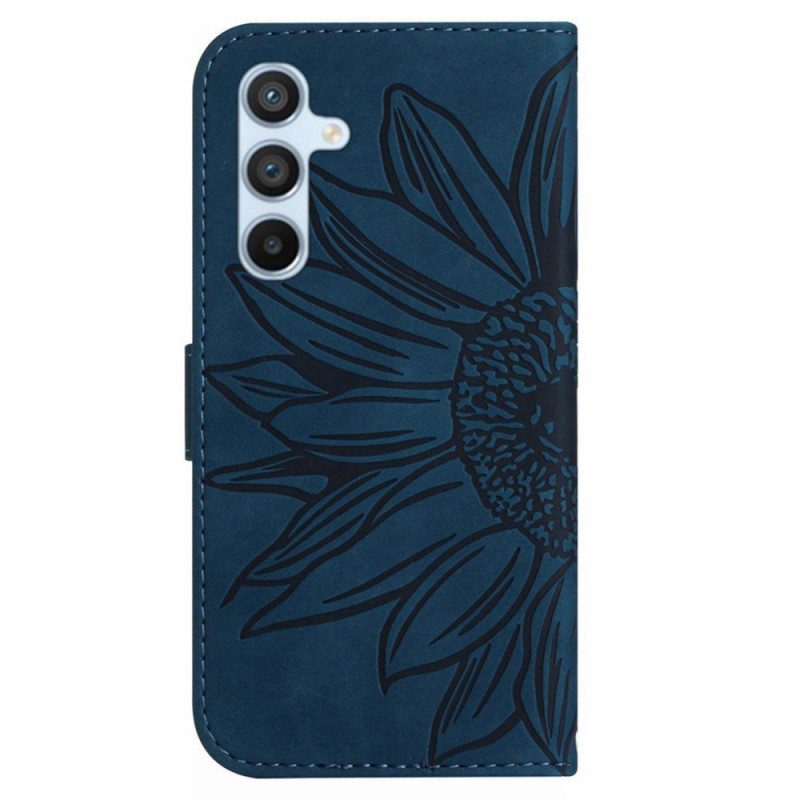 Lederhüllen Samsung Galaxy S25 5g Handyhülle Sonnenblumen-design Mit Riemen