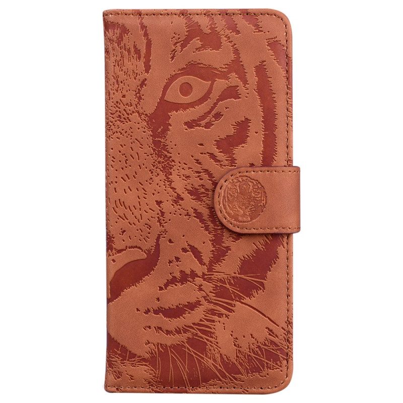 Lederhüllen Samsung Galaxy S25 5g Handyhülle Tigerprint
