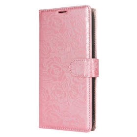 Lederhüllen Samsung Galaxy S25 5g Handyhülle Umhängeband Mit Blumenmuster