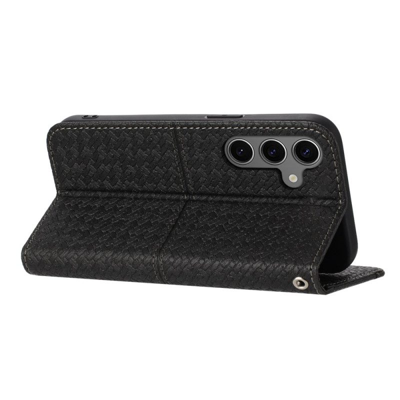 Lederhüllen Samsung Galaxy S25 5g Handyhülle Zierrand