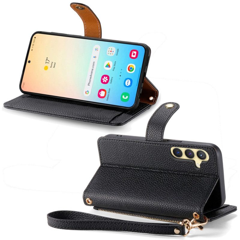 Lederhüllen Samsung Galaxy S25 5g Rfid-blockierung Im Herzdesign