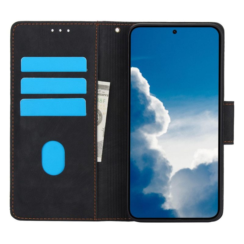 Lederhüllen Samsung Galaxy S25 5g Wildlederoptik Mit Blumenmuster