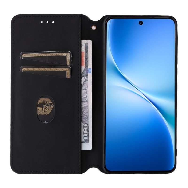 Flip Case Für Vivo V60 Lite Rautenmuster