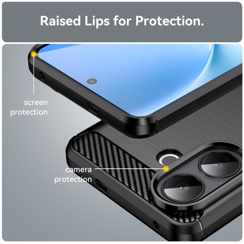 Hülle Vivo V60 Lite Gebürstete Kohlefaser