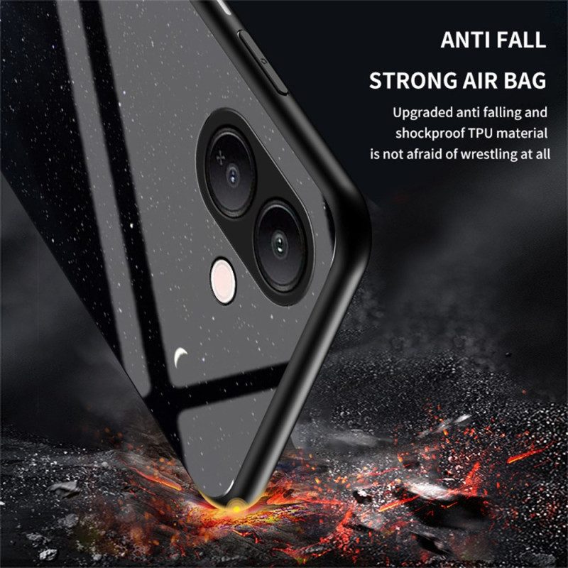 Hülle Vivo V60 Lite Handyhülle Himmelblaues Gehärtetes Glas