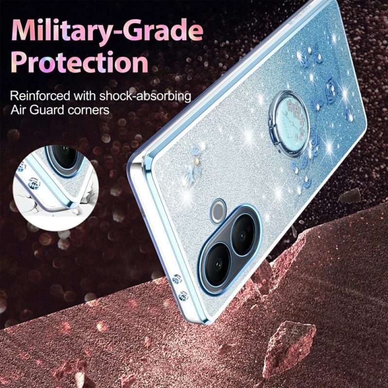 Hülle Vivo V60 Lite Handyhülle Mit Ringhalter Und Farbverlauf-pailletten