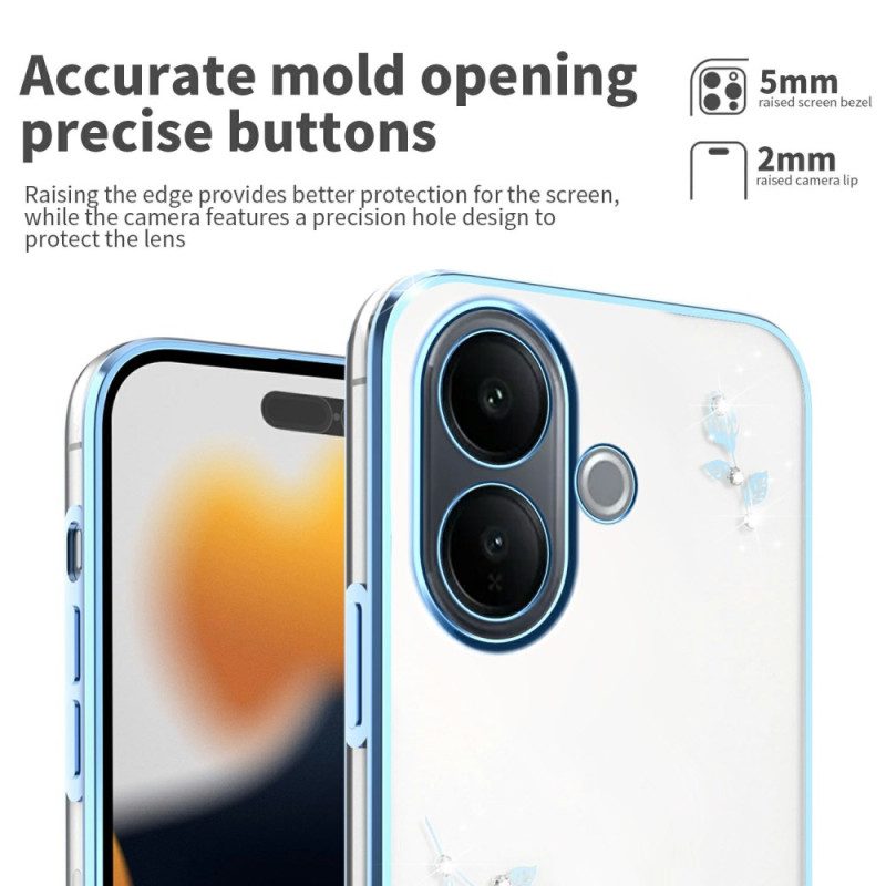 Hülle Vivo V60 Lite Handyhülle Strasssteine Und Ewige Blumen