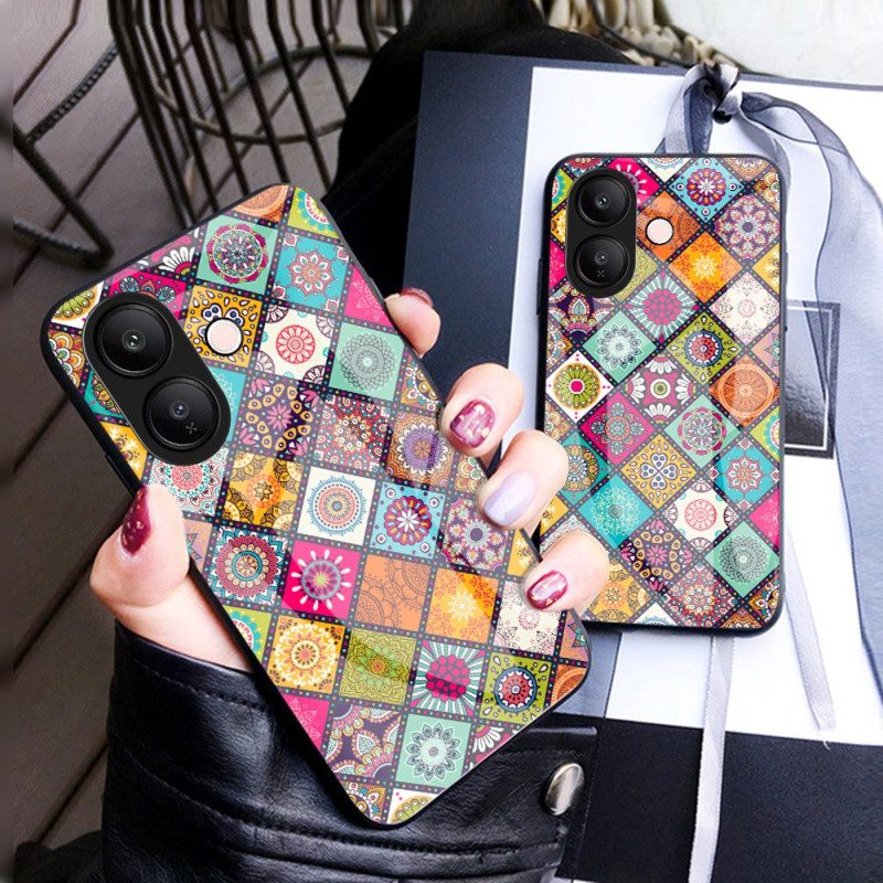 Hülle Vivo V60 Lite Ringhalter Und Patchwork-lanyard