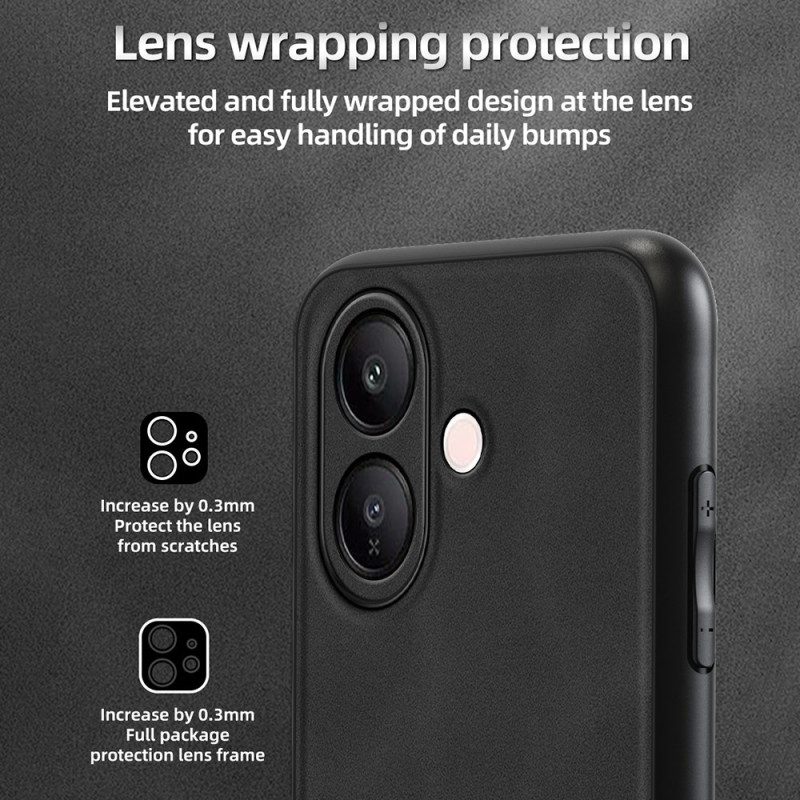 Hülle Vivo V60 Lite Verstärkte Lederoptik