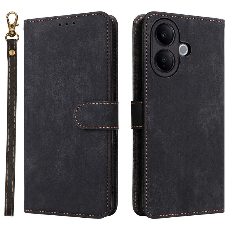 Lederhüllen Vivo V60 Lite Wildlederoptik Mit Riemen