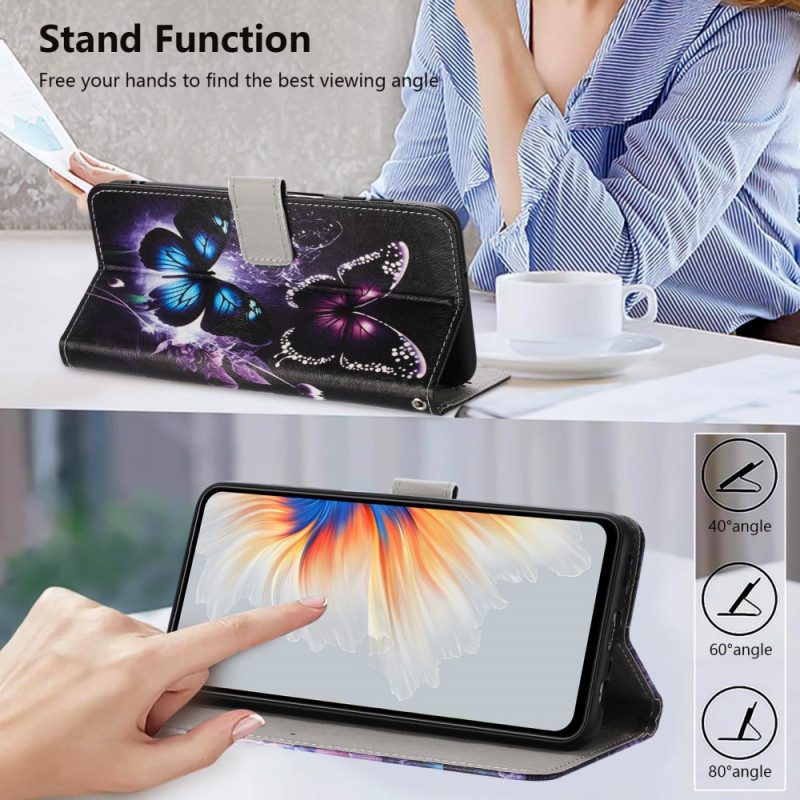 Lederhüllen Vivo V60 Lite Zwei Schmetterlinge