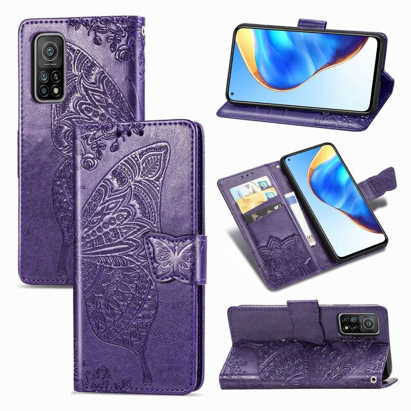 Flip Case Für Xiaomi Mi 10T / 10T Pro Halbe Schmetterlinge