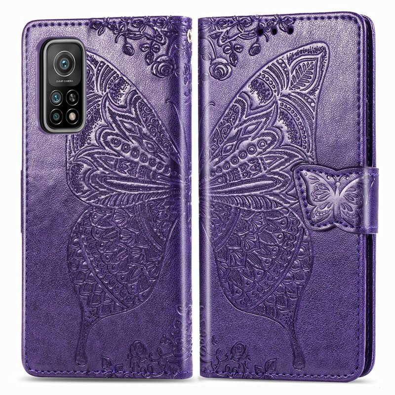 Flip Case Für Xiaomi Mi 10T / 10T Pro Halbe Schmetterlinge
