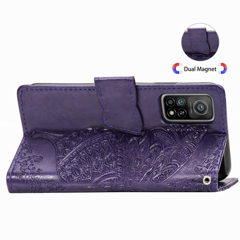 Flip Case Für Xiaomi Mi 10T / 10T Pro Halbe Schmetterlinge