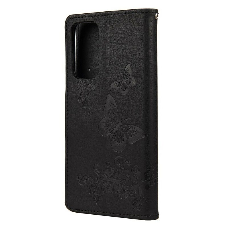 Flip Case Für Xiaomi Mi 10T / 10T Pro Nur Schmetterlinge Mit Schlüsselband