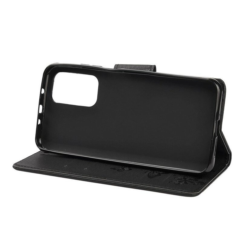 Flip Case Für Xiaomi Mi 10T / 10T Pro Nur Schmetterlinge Mit Schlüsselband