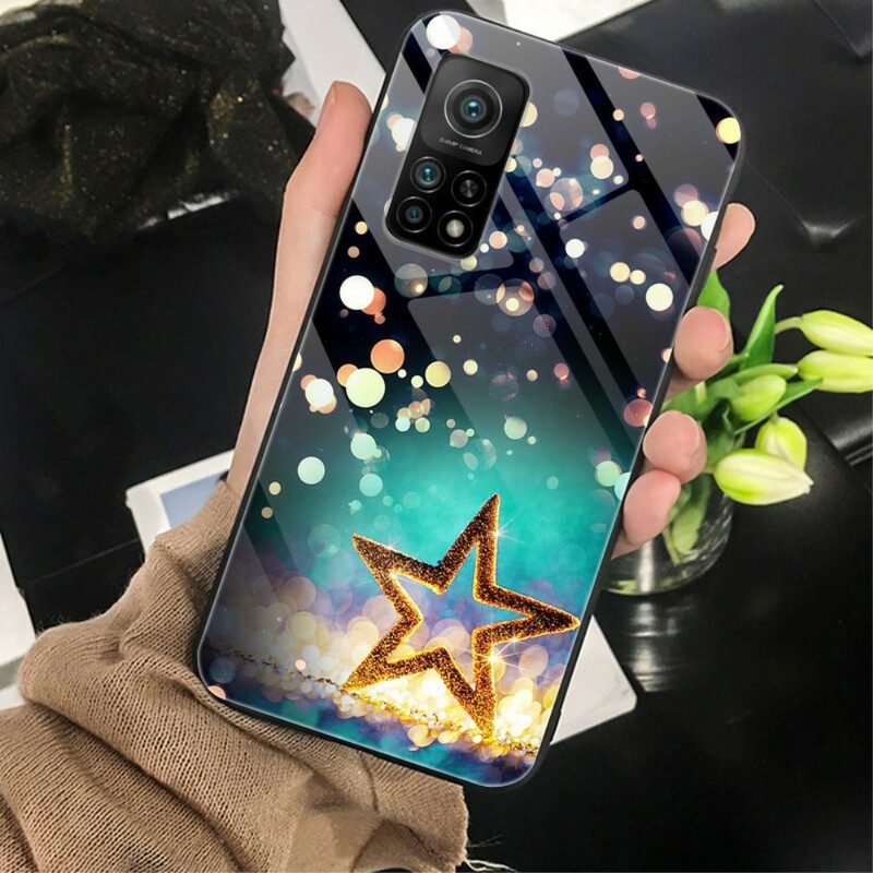 Handyhülle Für Xiaomi Mi 10T / 10T Pro Stern Aus Gehärtetem Glas